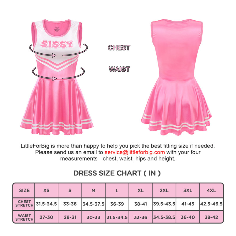 Shiny Satin Cheer SissyUniversity Mini Dress Rose