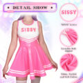 Cheer Sissy Faux Leather Shiny Mini Dress