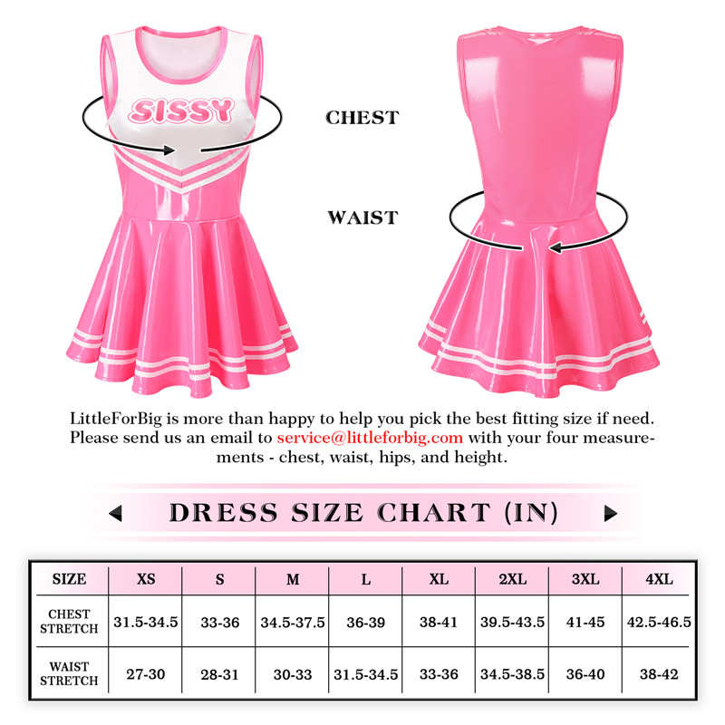 Cheer SissyUniversity Faux Leather Shiny Mini Dress