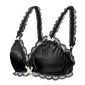 Sissy Lacy Frill Bralette Black