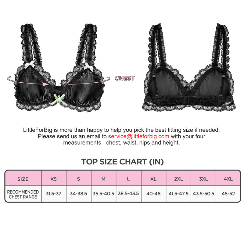 SissyUniversity Lacy Frill Bralette Black