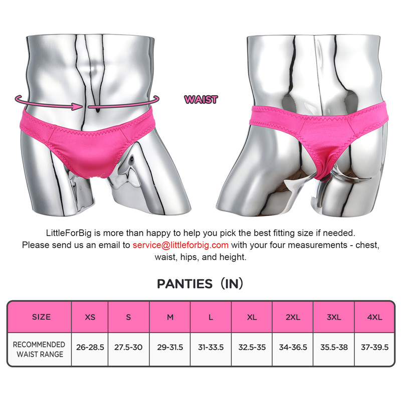 Thick Band Tucking Gaff Thong Panties Rose