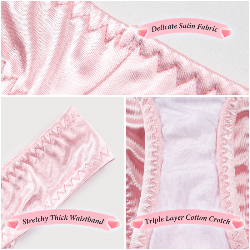 Thick Band Tucking Gaff Thong Panties Pink