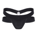 Double Band Thong Tucking Gaff Panties Black