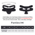 Double Band Thong Tucking Gaff Panties Black