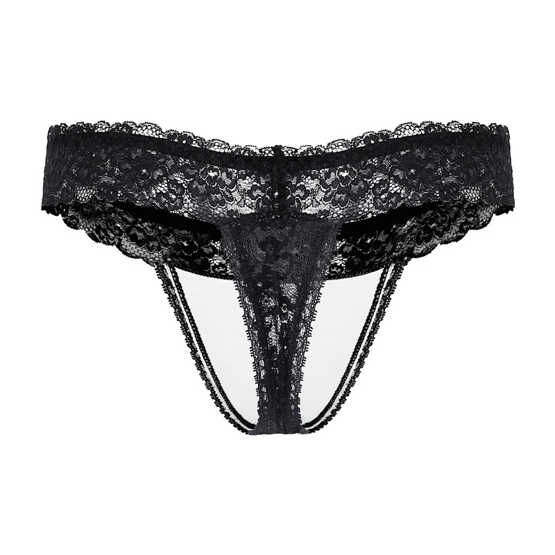 Lace Band Tucking Gaff Thong Panties