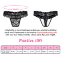 Lace Band Tucking Gaff Thong Panties