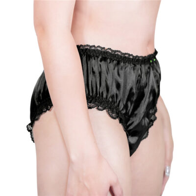 SissyUniversity Lacy Frill Panties Black