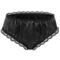 Sissy Lacy Frill Panties Black