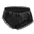 Sissy Lacy Frill Panties Black