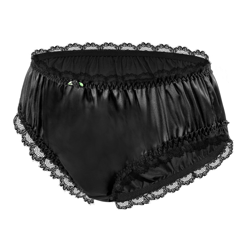 SissyUniversity Lacy Frill Panties Black