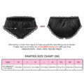 Sissy Lacy Frill Panties Black