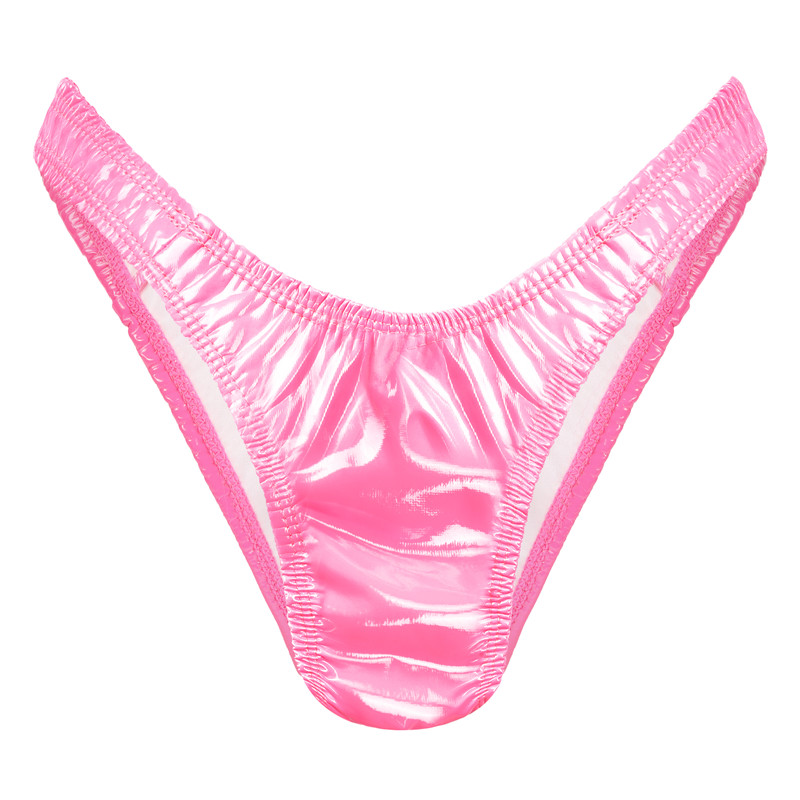 Little Secret Faux Leather Thong Tucking Gaff Panties