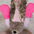 Adult Baby Soft Padded Mittens Hot Pink