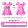 Unisex Mesh Seethrough Babydoll Dress Hot Pink