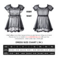 Unisex Mesh Seethrough Babydoll Dress Black