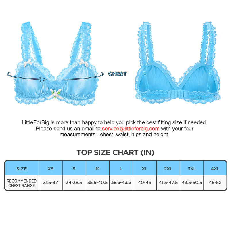 SissyUniversity Lacy Frill Bralette Blue