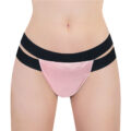 Double Band Thong Tucking Gaff Panties Pink