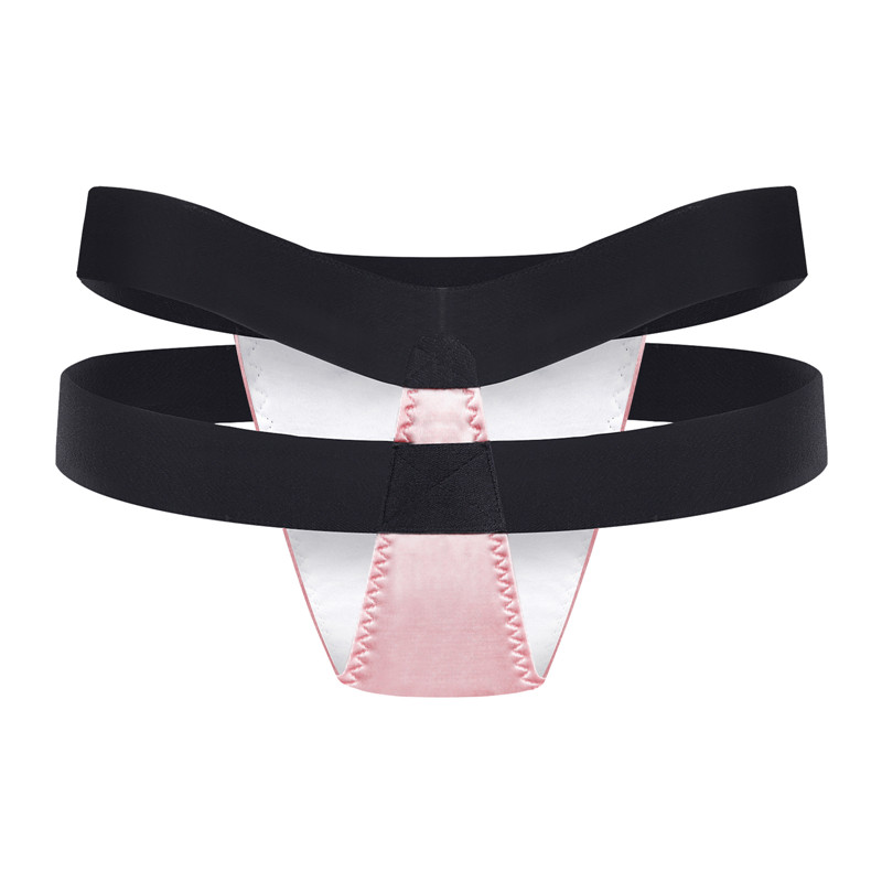 Double Band Thong Tucking Gaff Panties Pink