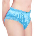 Sissy Lacy Frill Panties Blue