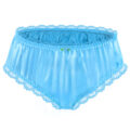 Sissy Lacy Frill Panties Blue