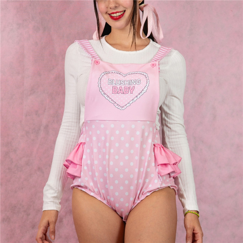 Blushing Baby Ruffle Butt Shortalls