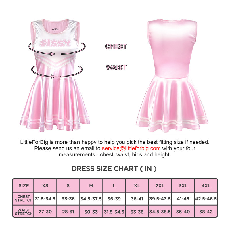 Shiny Satin Cheer SissyUniversity Mini Dress Pink
