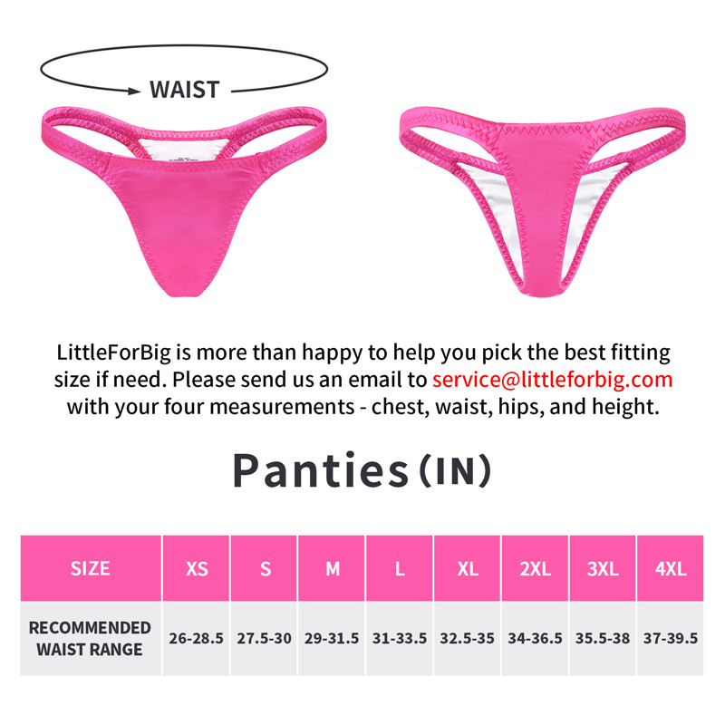 Thin Band Thong Tucking Gaff Panties Hot Pink