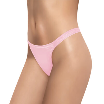 Thin Band Thong Tucking Gaff Panties Pink