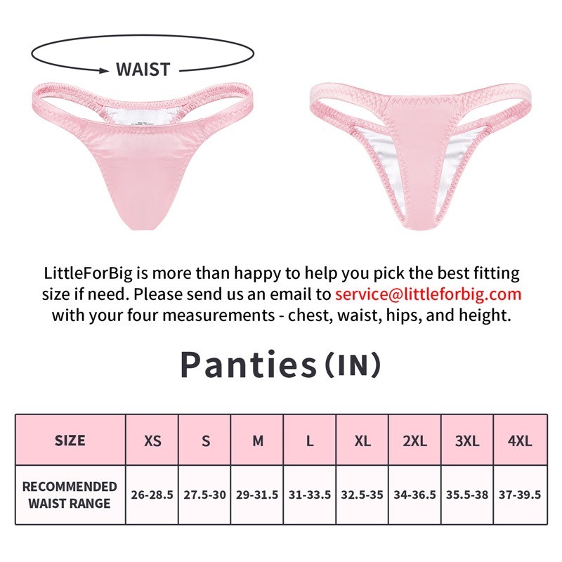 Thin Band Thong Tucking Gaff Panties Pink