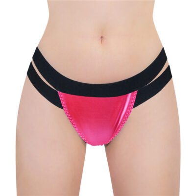 Double Band Thong Tucking Gaff Panties Hot Pink