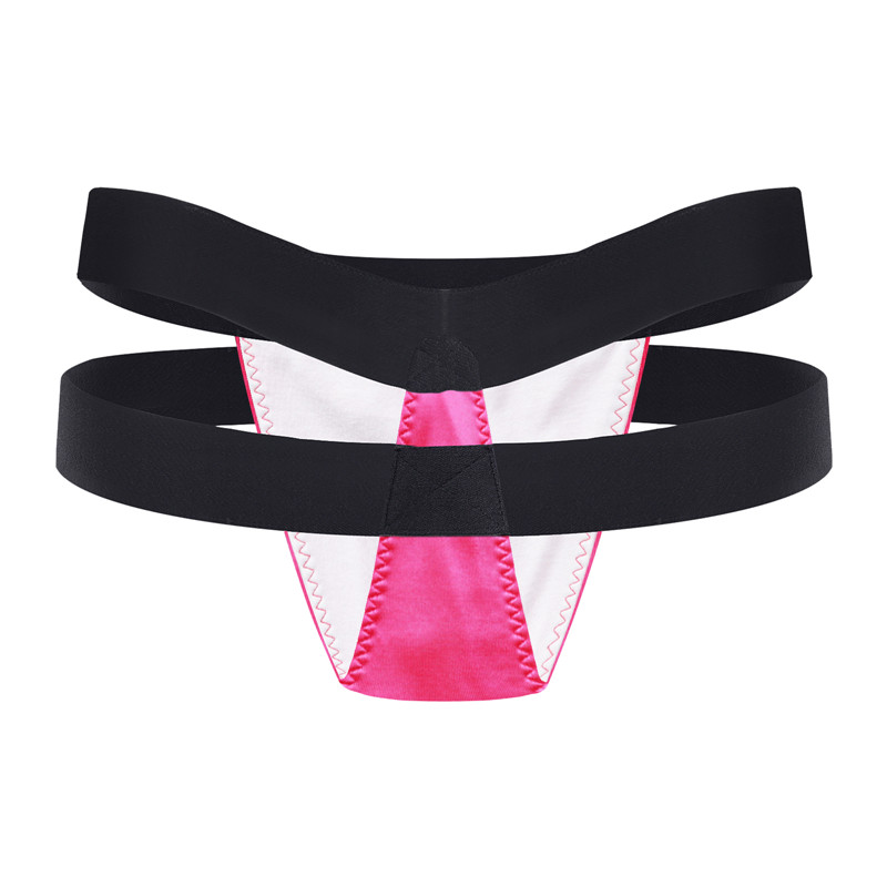 Double Band Thong Tucking Gaff Panties Hot Pink
