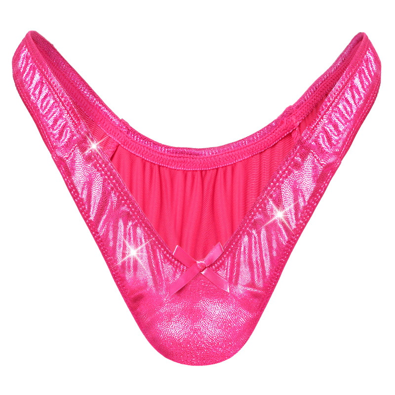 Little Secret Sparkle Metallic Tucking Gaff Panties Hot Pink