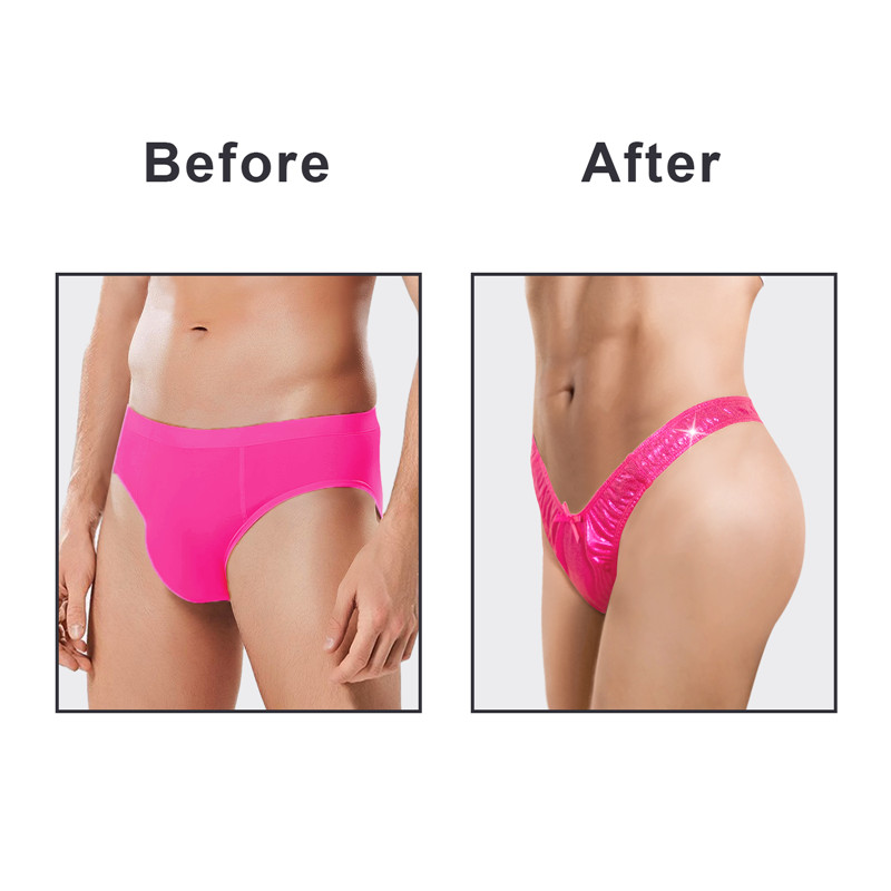 Little Secret Sparkle Metallic Tucking Gaff Panties Hot Pink