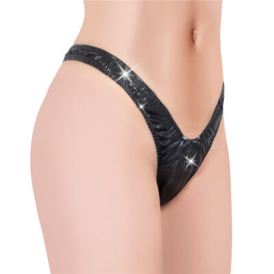 Little Secret Sparkle Metallic Tucking Gaff Panties Black