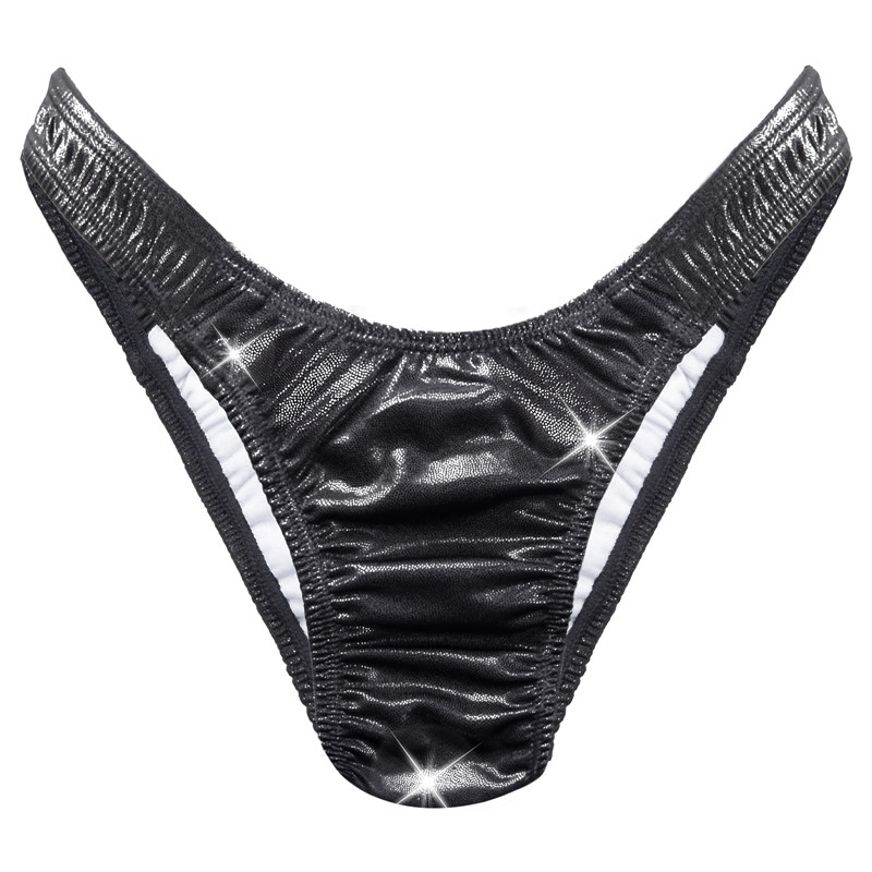 Little Secret Sparkle Metallic Tucking Gaff Panties Black