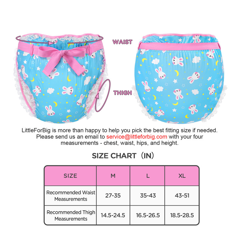 Snuggle Bunny Pattern Silky Ribbon Omutsu Japanese Diaper Cover