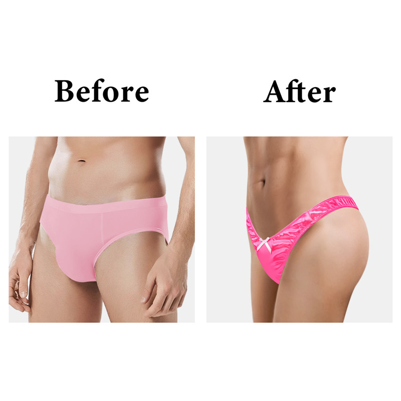 Little Secret Thong Tucking Gaff Panties Hot Pink