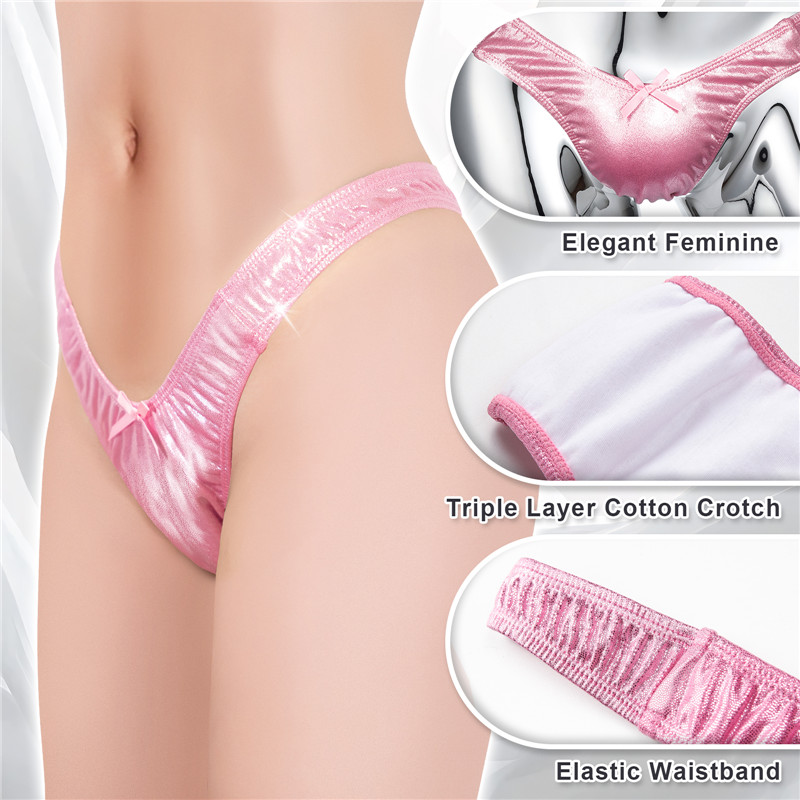 Little Secret Sparkle Metallic Tucking Gaff Panties Pink