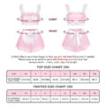 Sissy Maid See-through Bralette Skirted Panties Set Pink