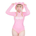 Cozy SissyUniversity Bear Hoodie Sweatshirt Onesie Pink