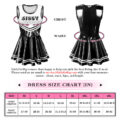 Cheer Sissy Faux Leather Shiny Mini Dress Black