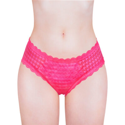 Cheeky Bow Tucking Gaff Panties Hot Pink