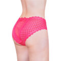 Cheeky Bow Tucking Gaff Panties Hot Pink