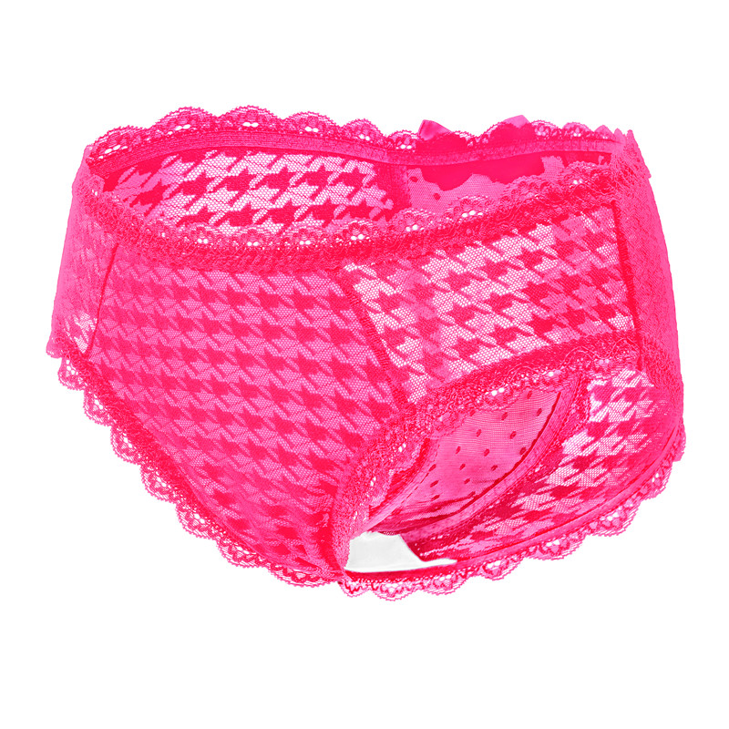 Cheeky Bow Tucking Gaff Panties Hot Pink
