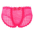 Cheeky Bow Tucking Gaff Panties Hot Pink