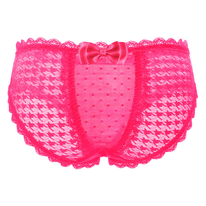 Cheeky Bow Tucking Gaff Panties Hot Pink