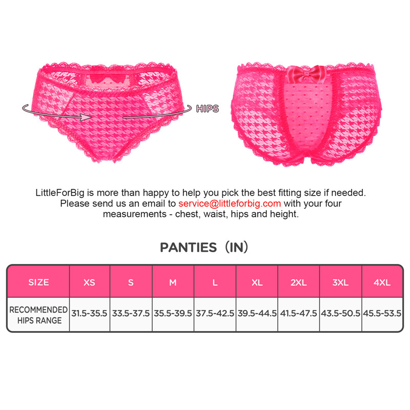 Cheeky Bow Tucking Gaff Panties Hot Pink