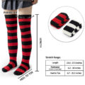 Coral Fleece Knee High Long Heart Pattern Socks 2 Pairs Set – Red & White