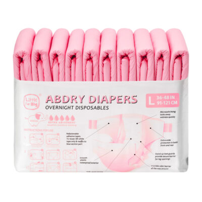 ABDry Ultra Absorbent Diapers 10 Pieces Pack Pink(M)/(L)/(XL)